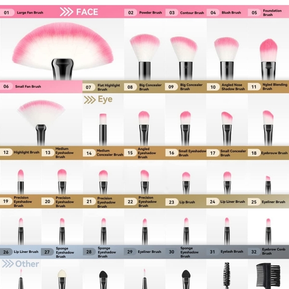32 piece make up brush set - Picture 2 of 6